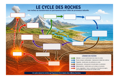 Le cycle des roches - schéma muet